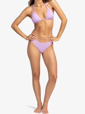 Roxy Lilac Textured Bikini Set | Size Small